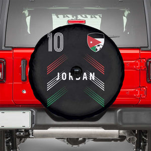 Jordan Soccer Sports Graphic Number 10 Jersey Style Spare Tire Cover Proud Jordanian Football Fans Game Day Pride
