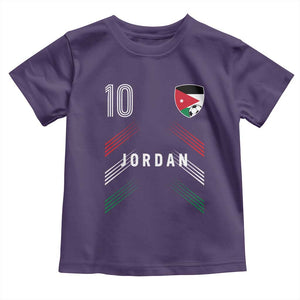 Jordan Soccer Sports Graphic Number 10 Jersey Style Toddler T Shirt Proud Jordanian Football Fans Game Day Pride