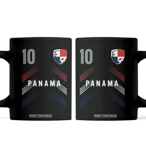 Panama Soccer Sports Graphic Number 10 Jersey Style Coffee Mug Proud Panamanian Football Fans Game Day Pride