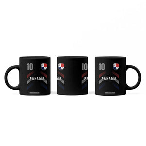 Panama Soccer Sports Graphic Number 10 Jersey Style Coffee Mug Proud Panamanian Football Fans Game Day Pride
