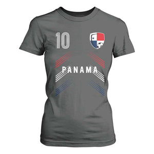 Panama Soccer Sports Graphic Number 10 Jersey Style T Shirt For Women Proud Panamanian Football Fans Game Day Pride