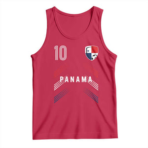 Panama Soccer Sports Graphic Number 10 Jersey Style Tank Top Proud Panamanian Football Fans Game Day Pride
