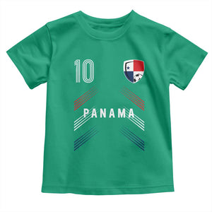 Panama Soccer Sports Graphic Number 10 Jersey Style Toddler T Shirt Proud Panamanian Football Fans Game Day Pride