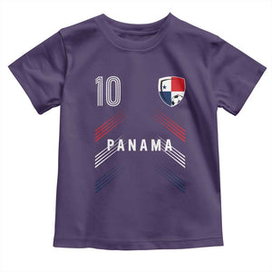 Panama Soccer Sports Graphic Number 10 Jersey Style Toddler T Shirt Proud Panamanian Football Fans Game Day Pride