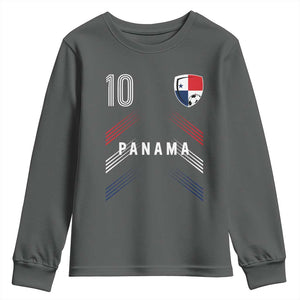 Panama Soccer Sports Graphic Number 10 Jersey Style Youth Sweatshirt Proud Panamanian Football Fans Game Day Pride