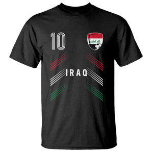 Iraq Soccer Sports Graphic Number 10 Jersey Style T Shirt Proud Iraqi Football Fans Game Day Pride