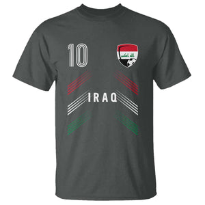 Iraq Soccer Sports Graphic Number 10 Jersey Style T Shirt Proud Iraqi Football Fans Game Day Pride