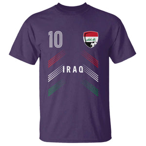 Iraq Soccer Sports Graphic Number 10 Jersey Style T Shirt Proud Iraqi Football Fans Game Day Pride