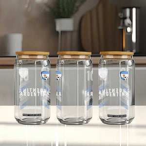 Argentina Soccer Sports Graphic Number 10 Jersey Style Glass Can Proud Argentine Football Fans Game Day Pride