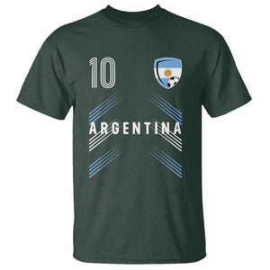 Argentina Soccer Sports Graphic Number 10 Jersey Style T Shirt Proud Argentine Football Fans Game Day Pride