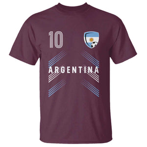 Argentina Soccer Sports Graphic Number 10 Jersey Style T Shirt Proud Argentine Football Fans Game Day Pride