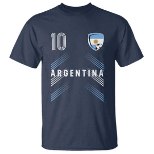 Argentina Soccer Sports Graphic Number 10 Jersey Style T Shirt Proud Argentine Football Fans Game Day Pride