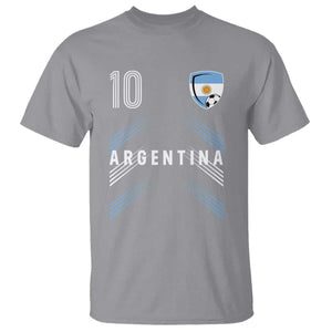 Argentina Soccer Sports Graphic Number 10 Jersey Style T Shirt Proud Argentine Football Fans Game Day Pride