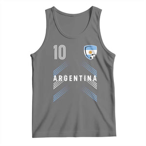 Argentina Soccer Sports Graphic Number 10 Jersey Style Tank Top Proud Argentine Football Fans Game Day Pride