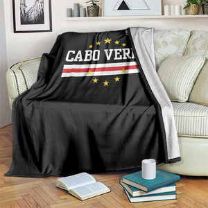 Cabo Verde Athletic Varsity Style Throw Blanket Cape Verde Flag Stars National Pride