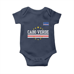 Cabo Verde Athletic Varsity Style Baby Onesie Cape Verde Flag Stars National Pride