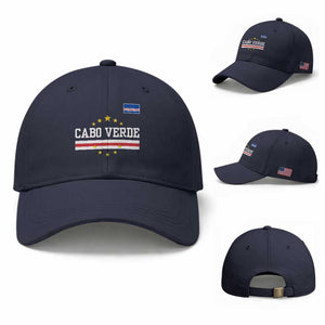 Cabo Verde Athletic Varsity Style Baseball Cap Cape Verde Flag Stars National Pride