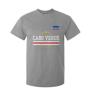 Cabo Verde Athletic Varsity Style T Shirt For Kid Cape Verde Flag Stars National Pride