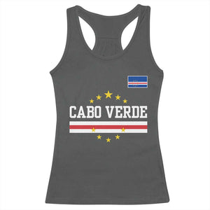 Cabo Verde Athletic Varsity Style Racerback Tank Top Cape Verde Flag Stars National Pride
