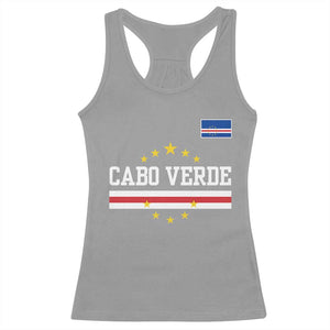 Cabo Verde Athletic Varsity Style Racerback Tank Top Cape Verde Flag Stars National Pride