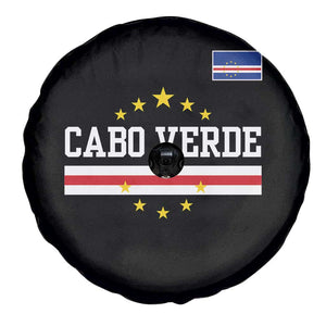 Cabo Verde Athletic Varsity Style Spare Tire Cover Cape Verde Flag Stars National Pride