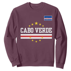 Cabo Verde Athletic Varsity Style Sweatshirt Cape Verde Flag Stars National Pride