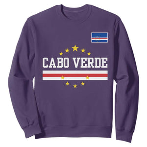 Cabo Verde Athletic Varsity Style Sweatshirt Cape Verde Flag Stars National Pride