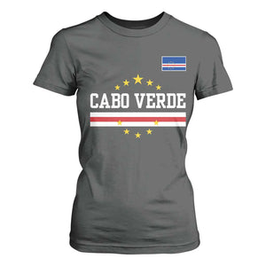 Cabo Verde Athletic Varsity Style T Shirt For Women Cape Verde Flag Stars National Pride