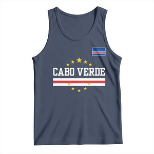 Cabo Verde Athletic Varsity Style Tank Top Cape Verde Flag Stars National Pride
