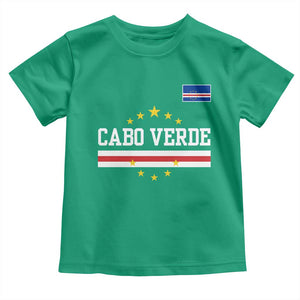 Cabo Verde Athletic Varsity Style Toddler T Shirt Cape Verde Flag Stars National Pride