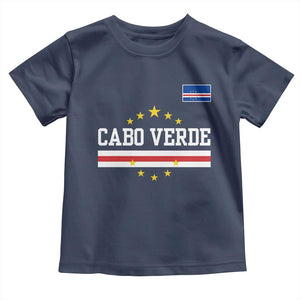 Cabo Verde Athletic Varsity Style Toddler T Shirt Cape Verde Flag Stars National Pride