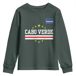 Cabo Verde Athletic Varsity Style Youth Sweatshirt Cape Verde Flag Stars National Pride