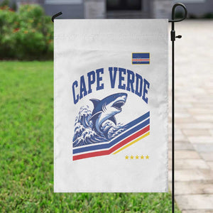 Cape Verde Blue Sharks Ocean Wave Graphic Garden Flag Cabo Verde Pride Sports Fans