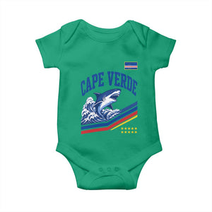 Cape Verde Blue Sharks Ocean Wave Graphic Baby Onesie Cabo Verde Pride Sports Fans TS02 Irish Green Print Your Wear