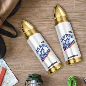 Cape Verde Blue Sharks Ocean Wave Graphic Bullet Tumbler Cabo Verde Pride Sports Fans TS02 Print Your Wear