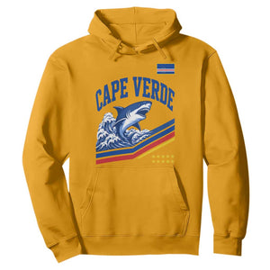 Cape Verde Blue Sharks Ocean Wave Graphic Hoodie Cabo Verde Pride Sports Fans TS02 Gold Print Your Wear