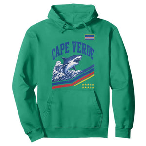 Cape Verde Blue Sharks Ocean Wave Graphic Hoodie Cabo Verde Pride Sports Fans TS02 Irish Green Print Your Wear