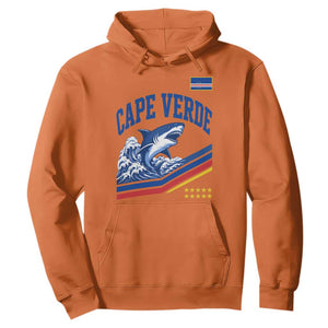 Cape Verde Blue Sharks Ocean Wave Graphic Hoodie Cabo Verde Pride Sports Fans TS02 Orange Print Your Wear