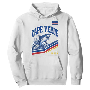 Cape Verde Blue Sharks Ocean Wave Graphic Hoodie Cabo Verde Pride Sports Fans TS02 White Print Your Wear