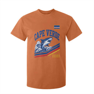 Cape Verde Blue Sharks Ocean Wave Graphic T Shirt For Kid Cabo Verde Pride Sports Fans TS02 Orange Print Your Wear