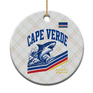Cape Verde Blue Sharks Ocean Wave Graphic Ceramic Ornament Cabo Verde Pride Sports Fans TS02 1pc Christmas Plaid Print Your Wear