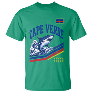 Cape Verde Blue Sharks Ocean Wave Graphic T Shirt Cabo Verde Pride Sports Fans TS02 Irish Green Print Your Wear