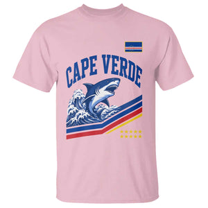 Cape Verde Blue Sharks Ocean Wave Graphic T Shirt Cabo Verde Pride Sports Fans TS02 Light Pink Print Your Wear