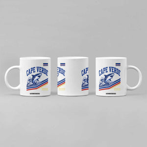 Cape Verde Blue Sharks Ocean Wave Graphic Coffee Mug Cabo Verde Pride Sports Fans TS02 Print Your Wear