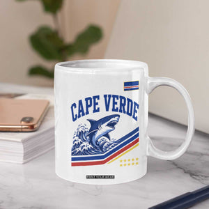 Cape Verde Blue Sharks Ocean Wave Graphic Coffee Mug Cabo Verde Pride Sports Fans TS02 Print Your Wear
