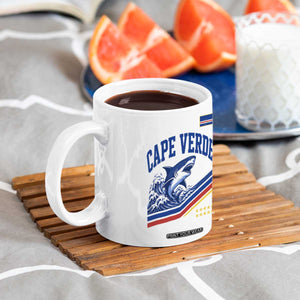 Cape Verde Blue Sharks Ocean Wave Graphic Coffee Mug Cabo Verde Pride Sports Fans TS02 Print Your Wear