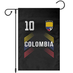 Colombia Soccer Sports Graphic Number 10 Jersey Style Garden Flag Proud Colombian Football Fans Game Day Pride TS02 Black Print Your Wear