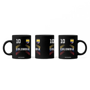 Colombia Soccer Sports Graphic Number 10 Jersey Style Coffee Mug Proud Colombian Football Fans Game Day Pride TS02 Print Your Wear