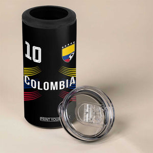 Colombia Soccer Sports Graphic Number 10 Jersey Style 4 in 1 Can Cooler Tumbler Proud Colombian Football Fans Game Day Pride TS02 Print Your Wear