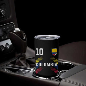 Colombia Soccer Sports Graphic Number 10 Jersey Style Tumbler Cup Proud Colombian Football Fans Game Day Pride TS02 Print Your Wear